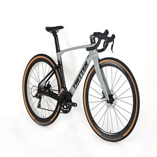 트위터 GRAVELV2RS24speed 탄소 핸들 바 및 완전 숨겨진 경로 700C 섬유 자전거와 알루미늄 바퀴의 작은 세트, Black and yellow_51cm