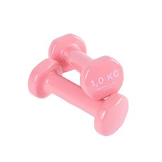 데카트론 PVC 덤벨 트윈팩 핑크, 1kg