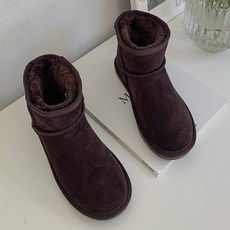 플랙슈 여성용 안감 가죽 숏 어그부츠 2cm ss_5854