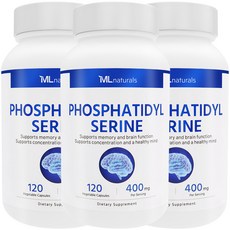 [미국빠른직구] 신제품 마이라이프 내추럴스 포스파티딜세린 400 mg 120정 3병, 3개
