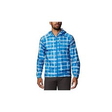 컬럼비아바람막이 초경량 COLUMBIA Mens Blue Printed Wind Breaker Jacket M