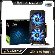 지포스GTX1660 지포스그래픽카드 리퍼브 JINGSHA GTX 1660 Super E-sport 6G 그래픽 카드 Nvidia GDDR6 GPU 192bit 비디오 게임 12nm