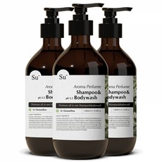 수오가닉 퍼퓸 샴푸워시 오스만투스 1000ml 3개, 1050ml