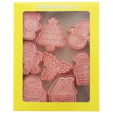 Mian Xiao Xin 비스킷 몰드 DIY 3D 입체 홈베이킹 도구 아이싱 쿠키스탬프 8종 세트, 1개, 크리스마스 C