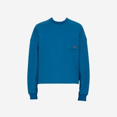우영미 코튼 크롭 스웨트셔츠 블루 Wooyoungmi Cotton Cropped Sweatshirt Blue l l W223TS23728L