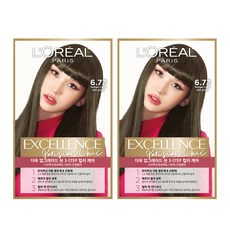 로레알파리 NEW 엑셀랑스 파리지앵 시크 염모제, 2개, 6.73