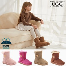 호주 UGG 어린이 겨울 어그부츠 클래식숏버튼 방수 털 유아 퍼 신발