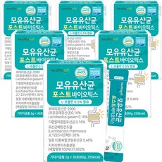 포스트바이오틱스 모유 유산균 프로바이오틱스 프리바이오틱스 가루 분말 신바이오틱스 유산균 먹이 프락토올리고당 락토바실러스 가세리 스틱 2g x 30포, 6개