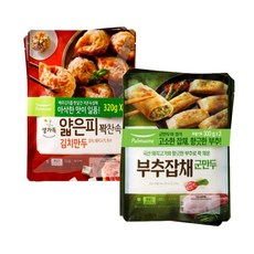 (냉동)[풀무원]얇은피 김치만두320gx2+부추잡채군만두300gx3