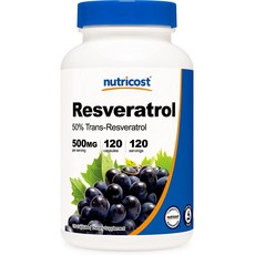뉴트리코스트 레스베라트롤 500mg 캡슐, 120개입, 1개