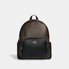 Coach 코치 6495 라지 코트 시그니처 캔버스 백팩