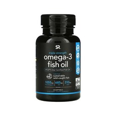 SR 스포츠리서치 오메가3 rTG 알티지 1250mg 30젤 90젤 EPA DHA 트리플스트렝스 알래스카오메가3, (즉시발송) 60젤