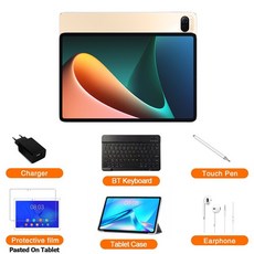 미패드5프로새로운 HD 4K 스크린 태블릿 2022 인치 글로벌 버전 스냅드래곤 11.6 안드로이드 845 PC 5G, 03 12GB 512GB, 03 Gold suit