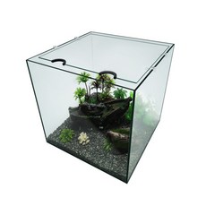 청룡아쿠아 60슬림 일반어항+라운드뚜껑 세트 60x35x38cm 6T