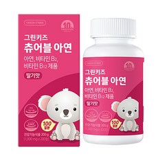 그린키즈 츄어블 유아 아연 딸기맛, 200정, 1개