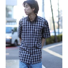 FRED PERRY 프레드페리 × BEAMS 빔스 별주 Rib Collar Cuff 셔츠 (2컬러) 일본데일리룩 일본코디 일본패션 일본셔츠 일본반팔셔츠
