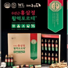 6년근 홍삼정 활력 포르테 20mlx16병 인삼열매농축액 앰플형 사포닌 진세노사이드 온가족 면역력 활력증진 건강식품, 20ml x 16병 4세트