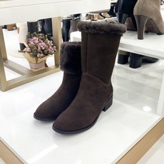 탠디 X21503 BROWN 여성하프 털부츠 4cm 미셸by탠디 TW120L