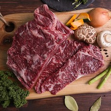 [국내산 한우 1++ No.9] 채끝살 저온숙성 200~400g, 1++ no.9, 200g 1cm 2장