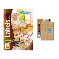 [올바른] 크라프트라벨 (레이저 잉크젯공용) -18칸(2X9), 50매, AL218KR