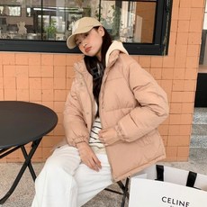따뜻한 면 패딩 겨울 자켓 여성용 두꺼운 패션 큰 사이즈