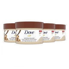 Dove 도브 브라운슈가 코코넛버터 각질제거 및 피부영양 바디스크럽 300G 4팩