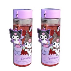릴팡 쿠로미 팬던트 트라이탄 보틀 2p, 혼합색상, 500ml