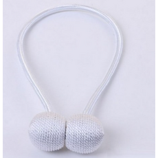 볼 자석 커튼 타이백 40cm, 화이트, 2개