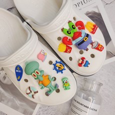 DORAN 스펀지밥 징징이 집게사장 대형 3D 신발악세사리 파츠 크록스 호환 SET (11pcs)