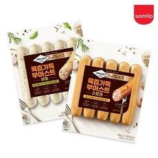 삼립 [T]냉장 육즙가득 그릭슈바인 부어스트/소시지 5입 2봉(스모크/바질 택), 스모크 1봉+바질 2봉