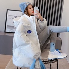 패딩 후드 자켓 아우터 웨어 여성용 두꺼운 따뜻한 느슨한