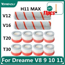 용 샤오미 Dreame V8 V9 V9B V9P V10 V11 V12 V12 프로 V16 T20 T30 H11 MAX 무선 진공 청소기 플러시 롤링 브러시|Vacuum Clea, 1개, H11 MAX Filter