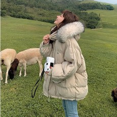DFMEI 2 패딩 여숏 bf 루즈핏 인스 도톰 패딩 점퍼