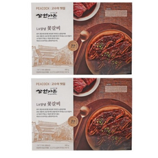 피코크 삼원가든 LA 꽃갈비 600g x 2개 냉동 45년 전통 달콤하고 깊은 양념, 1개