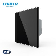 스마트스위치 전자식 터치 전원 자동 무선스위치Livolo 와이파이 스마트 터치 벽 스위치 단일 극 중립 무, 01 Black