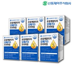 신풍제약 초임계 알티지 오메가3 프미리엄 6박스(6개월분) 혈행개선 눈건강 뼈건강 항산화 영양제, 30캡슐, 6박스