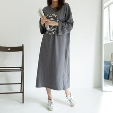 씨씨 여성용 오버핏 불독 롱 원피스