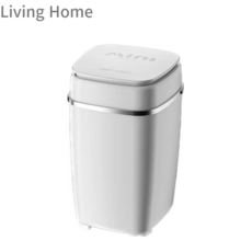 Living Home리빙홈 미니세탁기 가정용 속옷 양말 10분 세탁 6.5KG 반자동, 업그레이드 화이트, 화이트