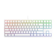 CHERRY 기계식 키보드 적축, 텐키리스, G80-3000S TKL RGB, 화이트
