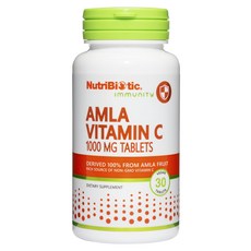 뉴트리바이오틱 암라 비타민 C 1000mg 비건 타블렛, 30개입, 1개