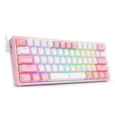 데스크탑 키보드 멤브레인 마우스 기계식 무선 유선, K617RGB-WP, 레드 스위치, 레드 스위치