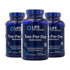[Life Extension] 라이프 익스텐션 투 퍼 데이 멀티비타민 120 캡슐 3개 세트 Two-Per-Day Multivitamin 120 Capsules * 3 <img width=30 height=14 align=absmiddle src=/shop/img/ic