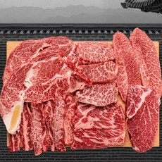 [마장동직송] 한우 1++ 투뿔 소고기 모듬 선물 세트 구이용 꽃등심 살치 채끝 안심 푸드지, 1++ 한우 모듬 고급 800g (일반포장)