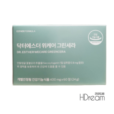 여에스더 위케어 그린세라 금은화 추출물 위 건강 부모님 선물 HD 닥터 에스더 위영양제, 닥터에스더 위케어 그린세라 60정 1박스
