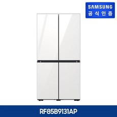 삼성 비스포크 냉장고 4도어 870L 글래스 [RF85B9131AP], 글램화이트+피치