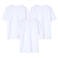 남녀공용 30수 베이직 라운드넥 면 티셔츠 3장세트