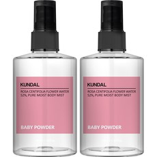 쿤달 퓨어 바디미스트 베이비파우더향, 128ml, 2개
