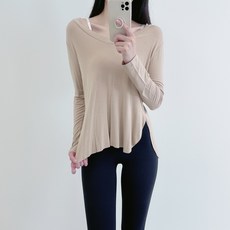 히든 긴팔 필라테스복 요가복 커버업 여자 운동복