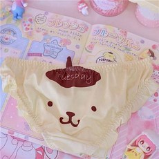 산리오 속옷 잠옷 헬로 키티 산리오스 애니메이션 만화 귀여운 우유 실크 나무 귀 일본 팬티 낮은 허리 엉덩이 랩 편안한