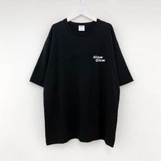 [글로우] 오버핏 크루넥 라운드 티셔츠_Double 반팔 티셔츠